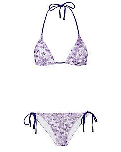 Missoni Mare Triangle Purple Knit String Tie Bikini