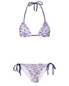 Missoni Mare Triangle Purple Knit String Tie Bikini
