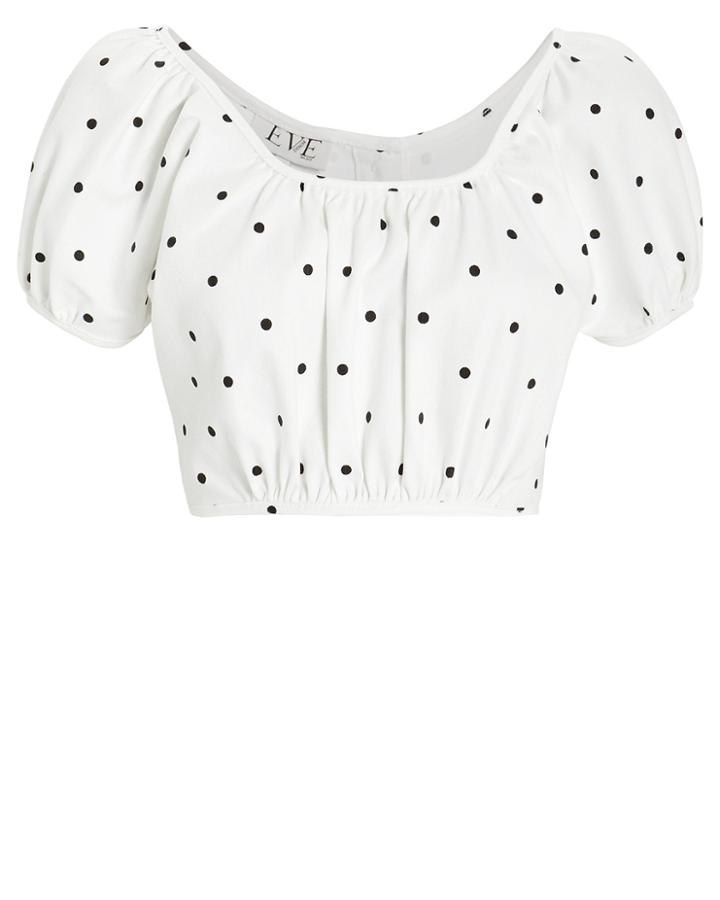 Eve Denim Georgette Printed Top White/polka Dot M