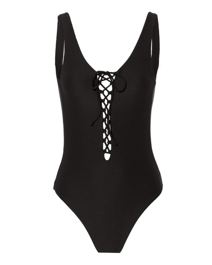 Onia Bridget Black One Piece Swimsuit Black P