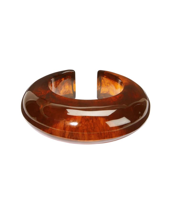 Cult Gaia Amber Acrylic Cuff Bracelet Brown 1size