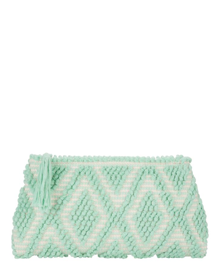 Antonello Tedde Piatta Rombi Mint Clutch