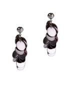 Oscar De La Renta Plexi Cascade Earrings Gunmetal 1size