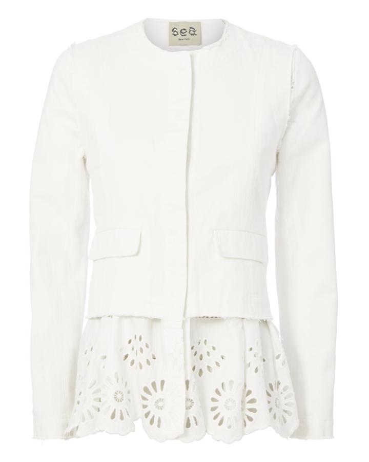 &quot;sea Denim Eyelet Jacket&quot;