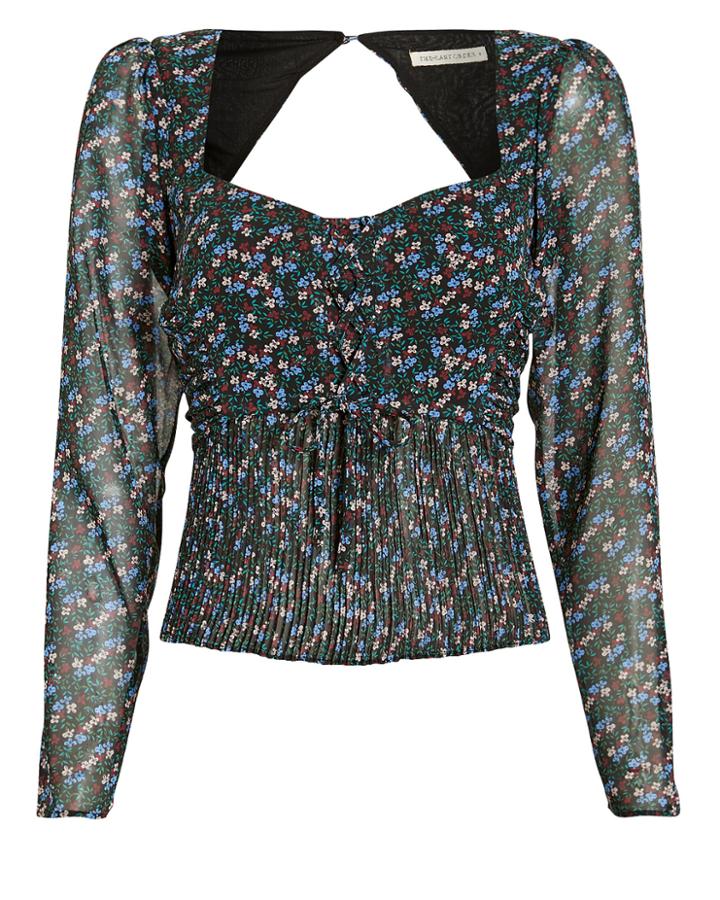 The East Order Nilaya Floral Crop Top Black/floral P