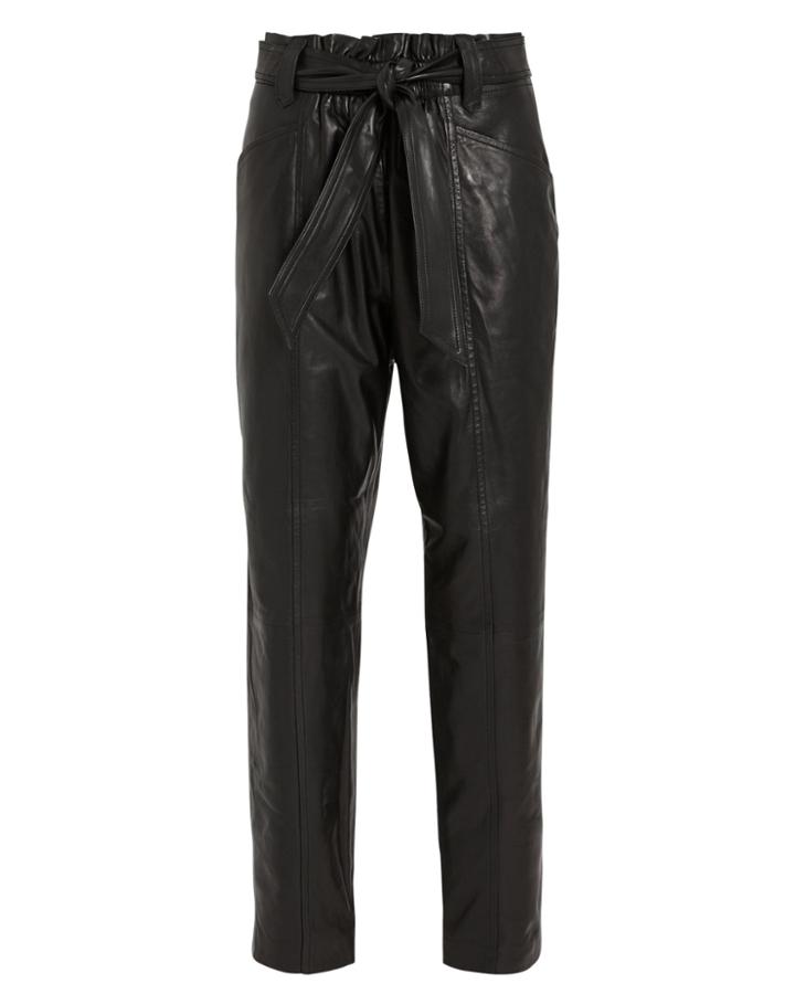 Iro Davins Leather Paperbag Trousers Black 38
