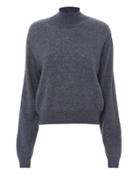 Adam Lippes Cashmere Cropped Sweater Blue-drk S