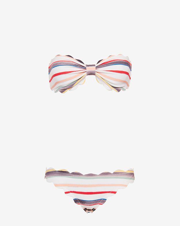 Marysia Sally Stripe Antibes Bandeau Bikini- Final Sale