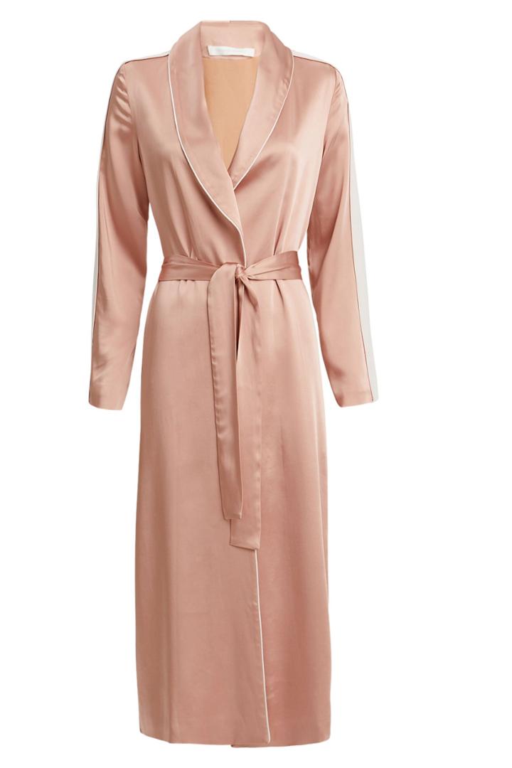 Jonathan Simkhai Blush Satin Robe Blush S