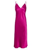 Olivia Von Halle Issa Dark Pink Slip Dress Dark Pink 1