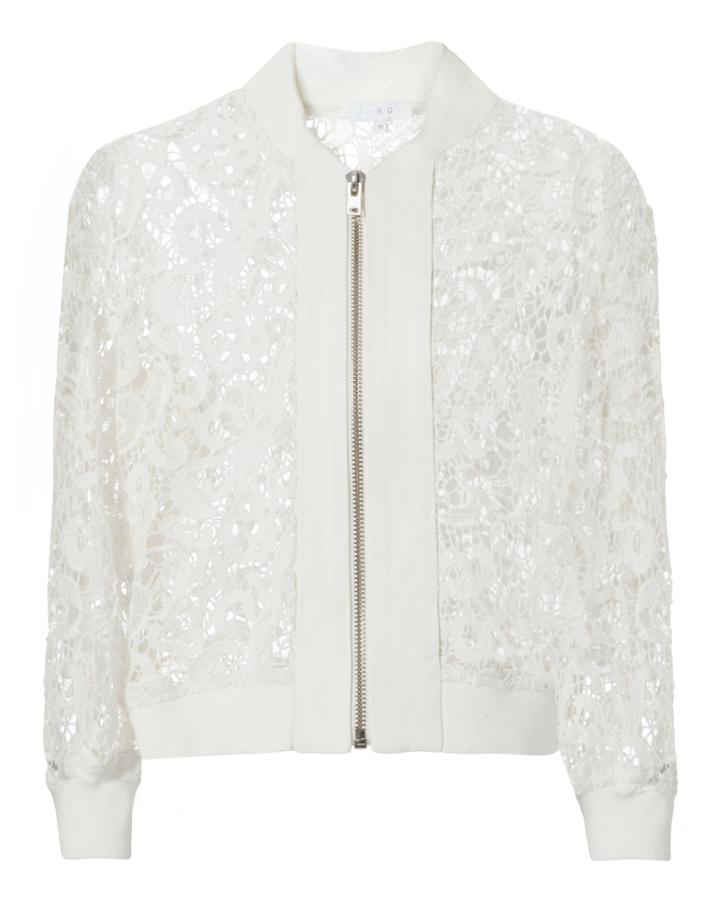 Iro Lace White Bomber Jacket White 38
