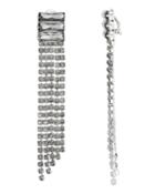 Alberta Ferretti Crystal Waterfall Earrings Silver 1size