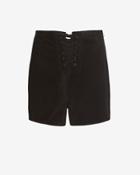 Alexa Chung For Ag Mabel Suede Lace-up Short