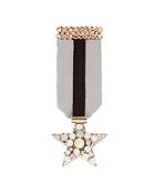 Rad Accessori Grey Ribbon And Pearl Star Brooch