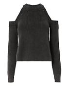 Rag & Bone Dana Cold Shoulder Black Sweater