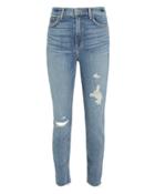 Grlfrnd Kendall Distressed Light Blue Skinny Jeans Light Blue Denim 27
