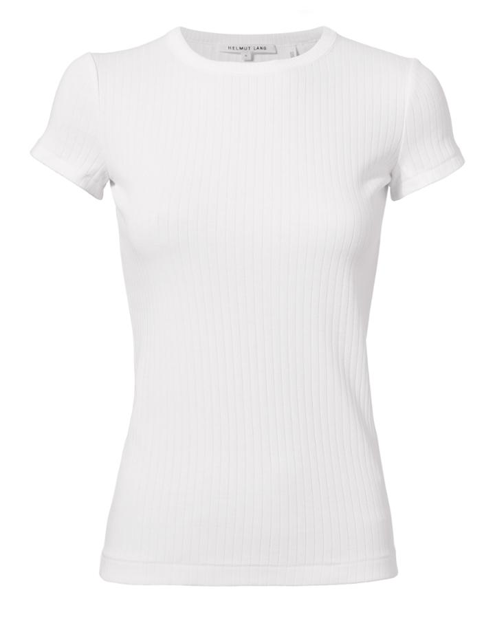 Helmut Lang Wide Rib Baby Tee White P