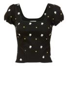 Miaou Kelly Daisy Embroidery Top Multi S