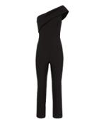 Cushnie Et Ochs Seina One Shoulder Asymmetric Black Jumpsuit Black 4