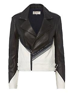 The Mighty Company Good Vibes Only Leather Moto Jacket
