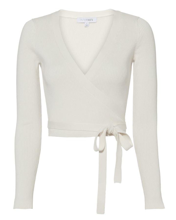 Exclusive For Intermix Intermix Vanessa Wrap Top White P