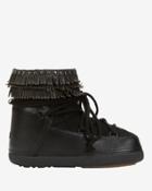 Ikkii Shearling Lined Studded Fringe Moon Boot