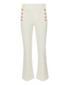 10 Crosby Derek Lam Cropped White Flare Sailor Trousers Ivory 6