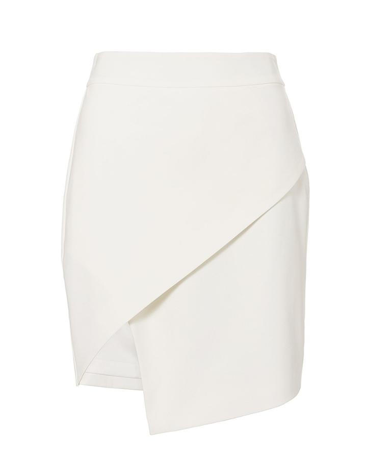 Michelle Mason White Wrap Skirt White 2