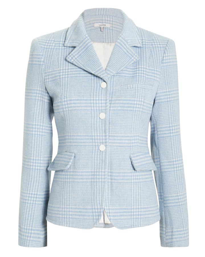 Ganni Woodside Jacket Blue-lt 34