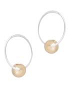 Sarah Magid Gold-tone Ball Accented Hoops
