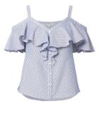 Veronica Beard Grant Cold Shoulder Top Pattern 4