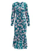Exclusive For Intermix Intermix Adrina Printed Dress Teal/floral Zero