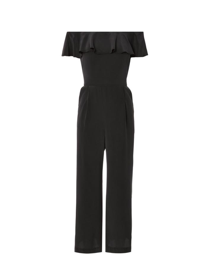 L'agence Nicolle Off-the-shoulder Jumpsuit Black 2