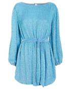 Retrofte Grace Sequin Mini Dress Blue M