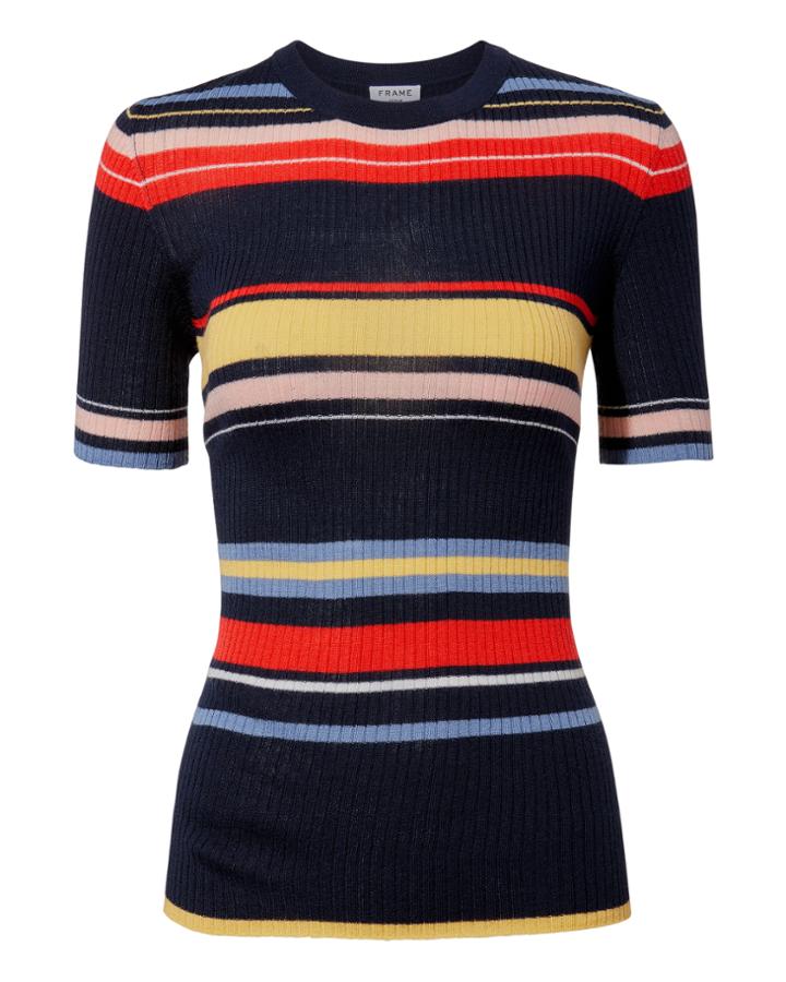 Frame Panel-striped Sweater Multi M