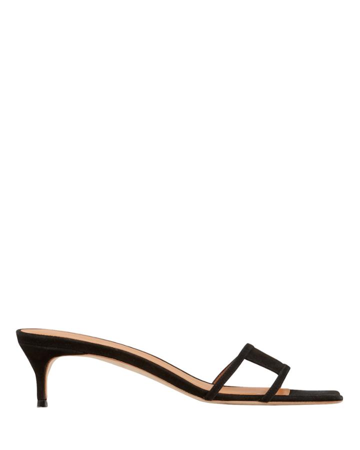 By Far Virgo Kitten Heel Slides Black 36