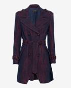 Laveer Cutaway Boucle Trench Coat