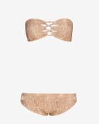 Tori Praver Snake Print Bandeau Bikini- Final Sale