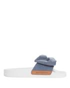 Robert Clergerie Wendyd Denim Slide Sandals Denim 37.5