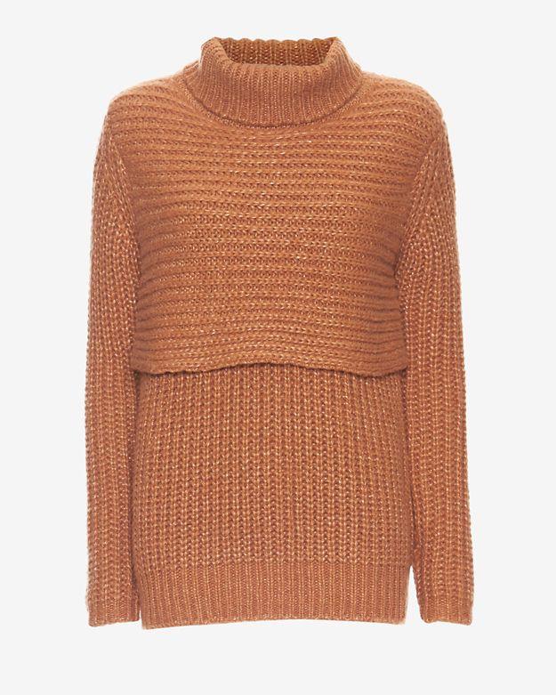 Mason By Michelle Mason Double Layer Turtleneck