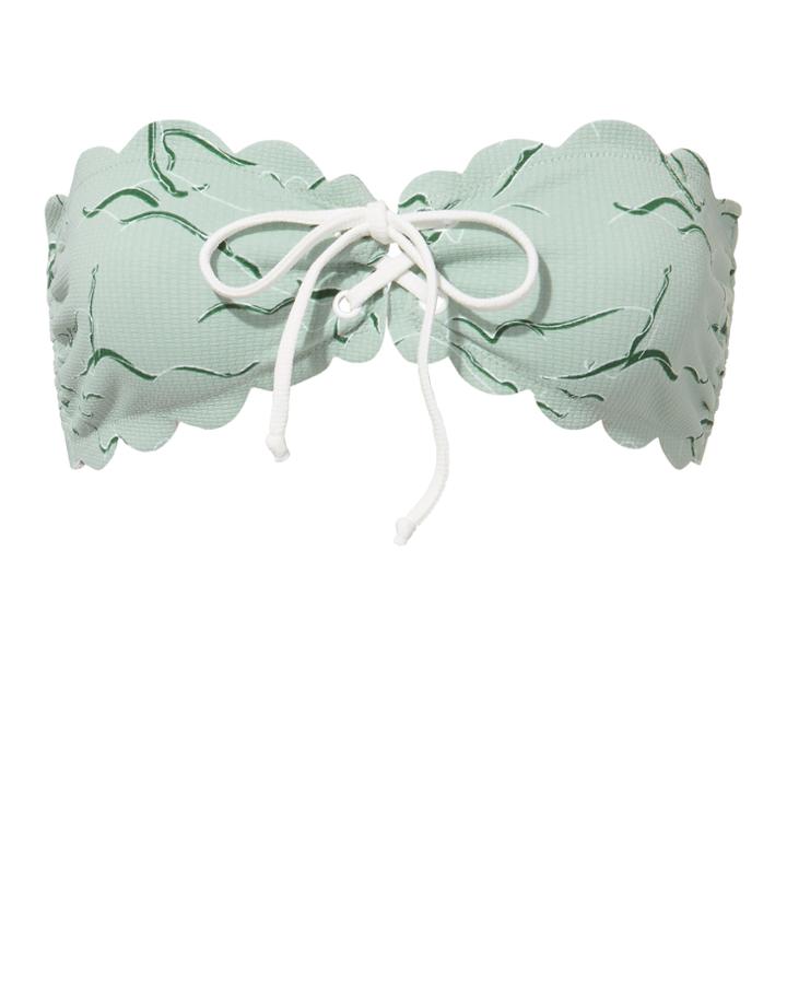 Marysia Antibes Tie Front Bikini Top Blue-lt S