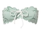 Marysia Antibes Tie Front Bikini Top Blue-lt S