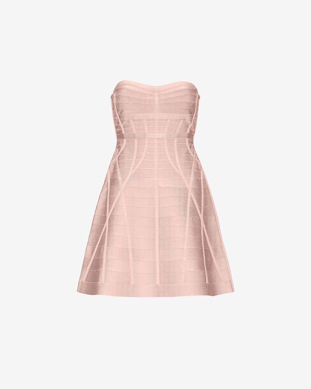 Herve Leger Strapless Flare Dress