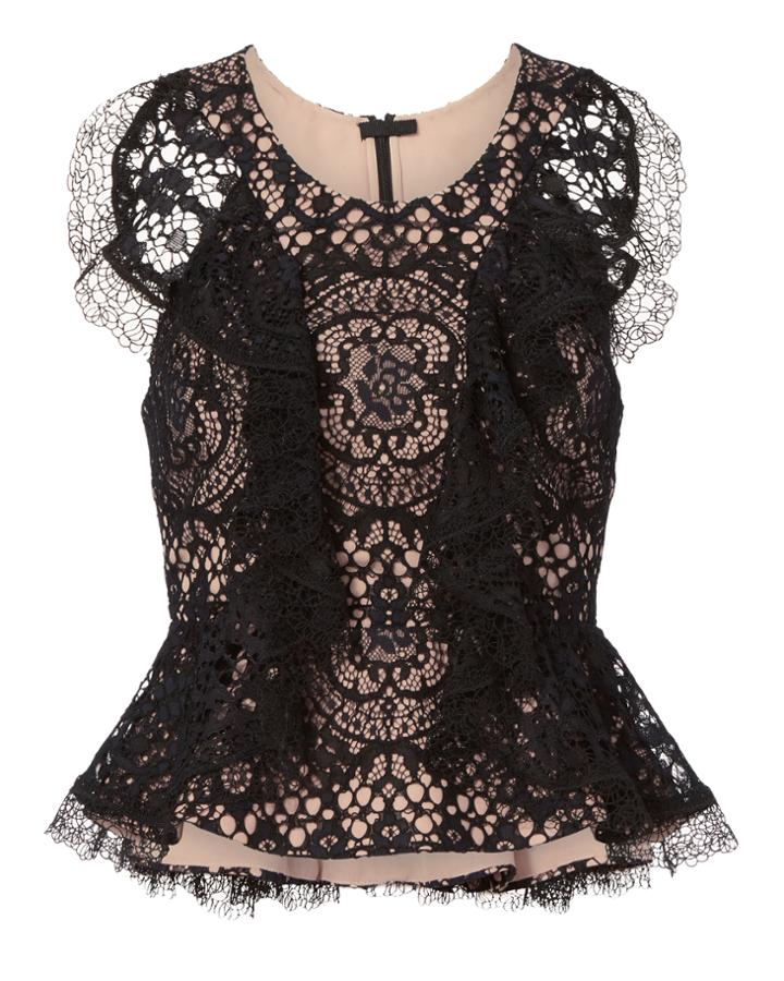 Alexis Cairo Black Lace Top Black P