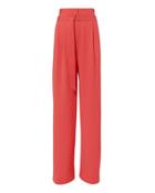 Tibi Paperbag Wide Leg Trousers Red Zero