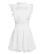 Frame Lace Pintuck Dress Ivory P