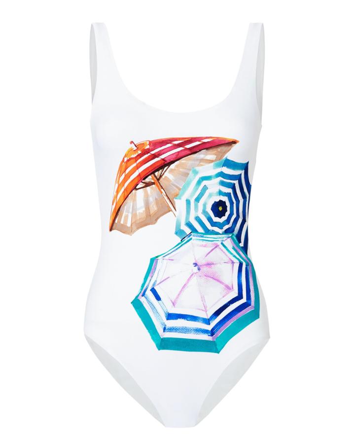 Onia Kelly Mediterranean Vacation One Piece Swimsuit Pat-trend P