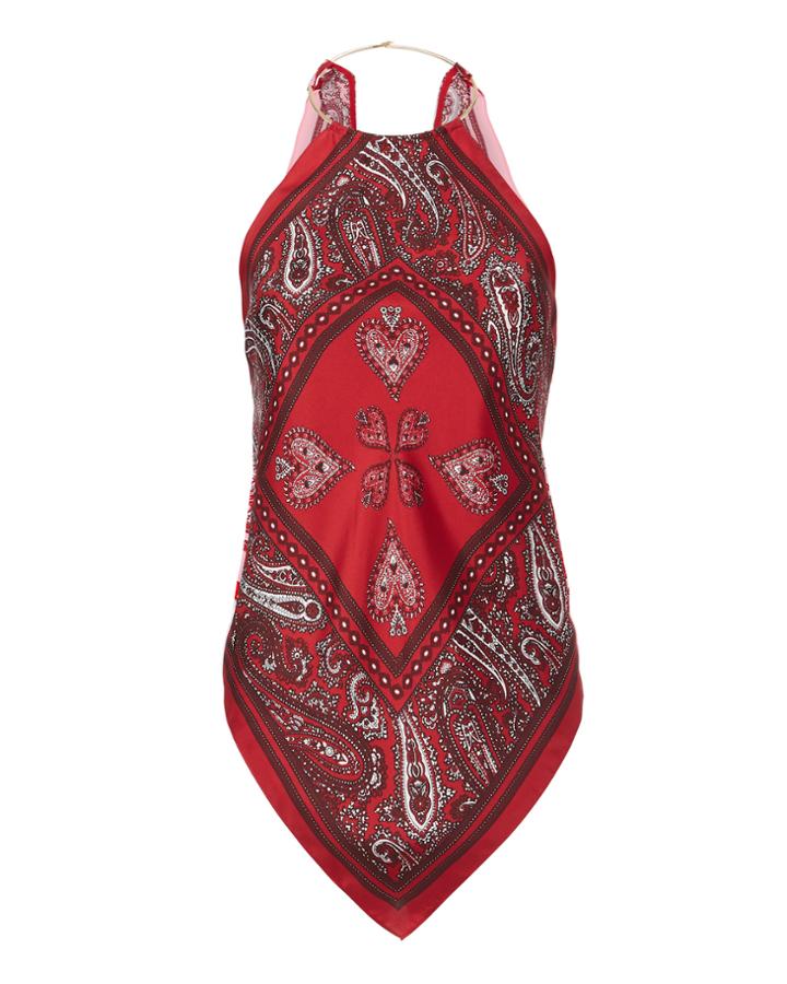 Diane Von Furstenberg Scarf Print Blouse Multi P