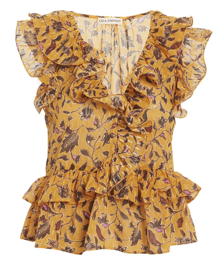 Ulla Johnson Dumi Floral Top Amber Floral 4