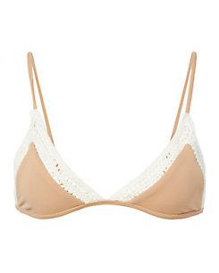 Rove Swimwear Crochet Trim Triangle Soleil Bikini Top
